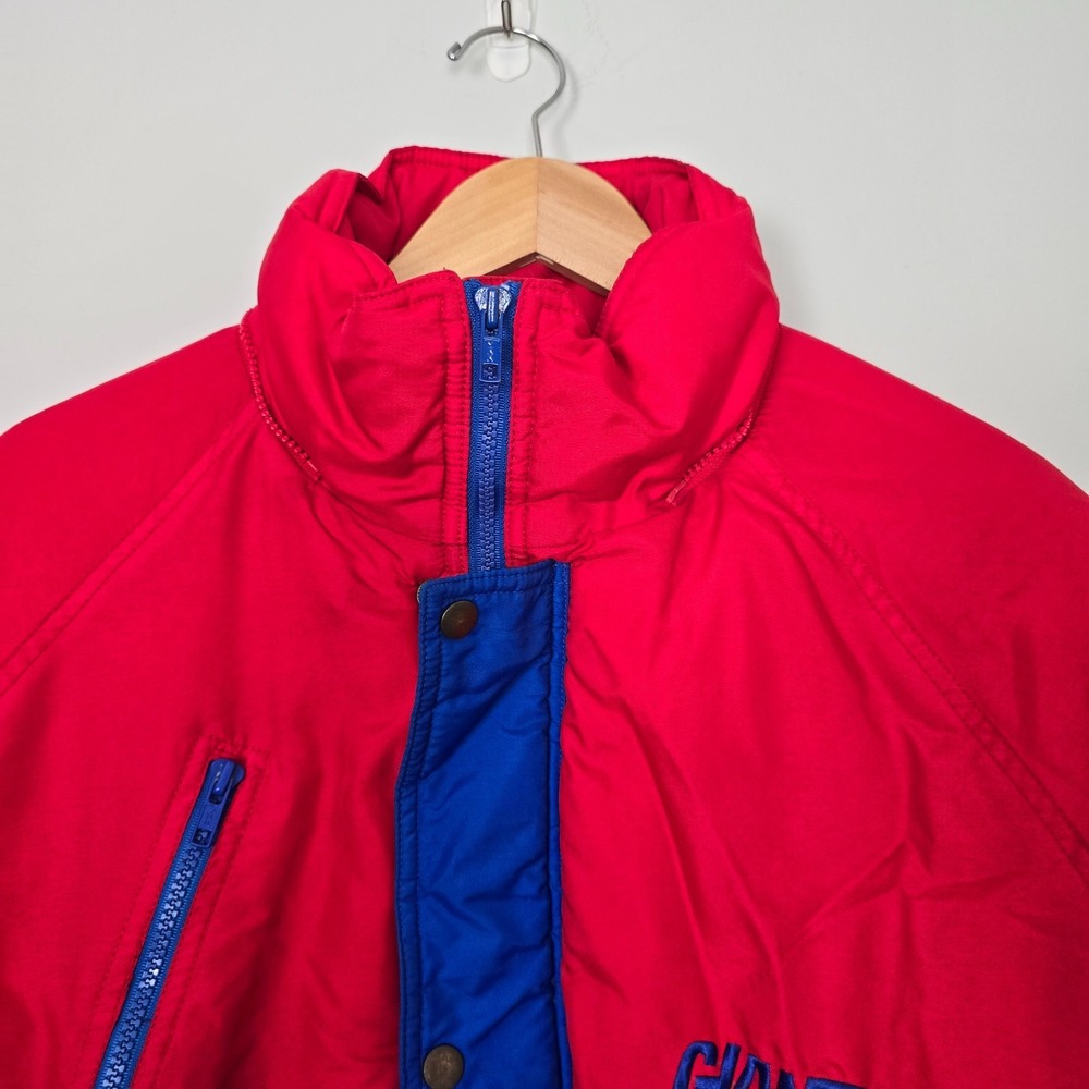 Vintage NFL Gameday by Turbo Sportswear Giants Puffer Jacket Mens Large Red Blue - Picture 4 of 13